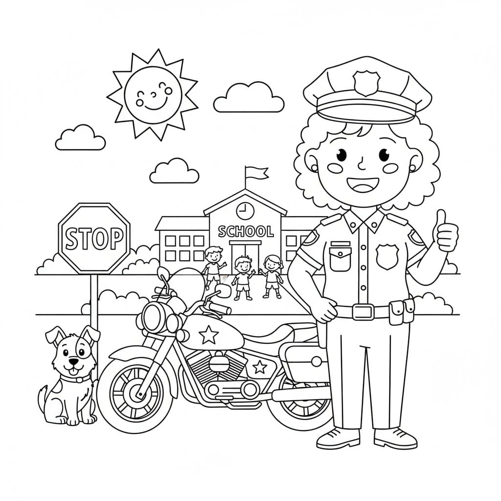 Nữ Cảnh Sát Và Xe Cảnh Sát