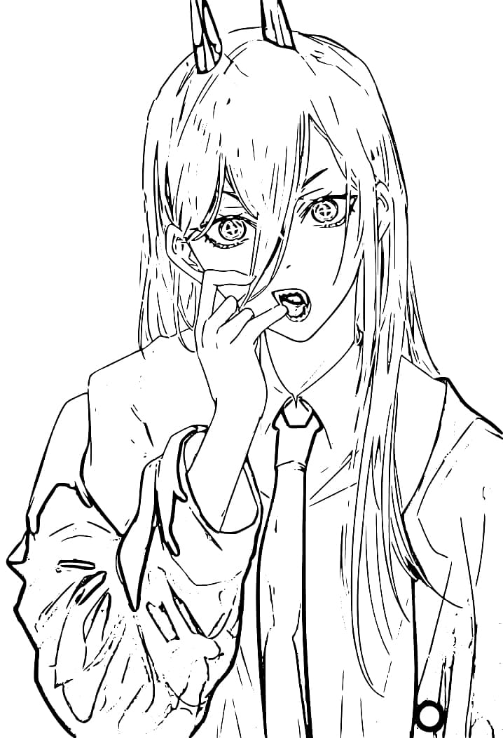 Tô màu Power Trong Anime Chainsaw Man Power Trong Anime Chainsaw Man