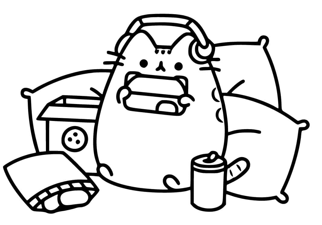 Pusheen Chơi Điện Tử