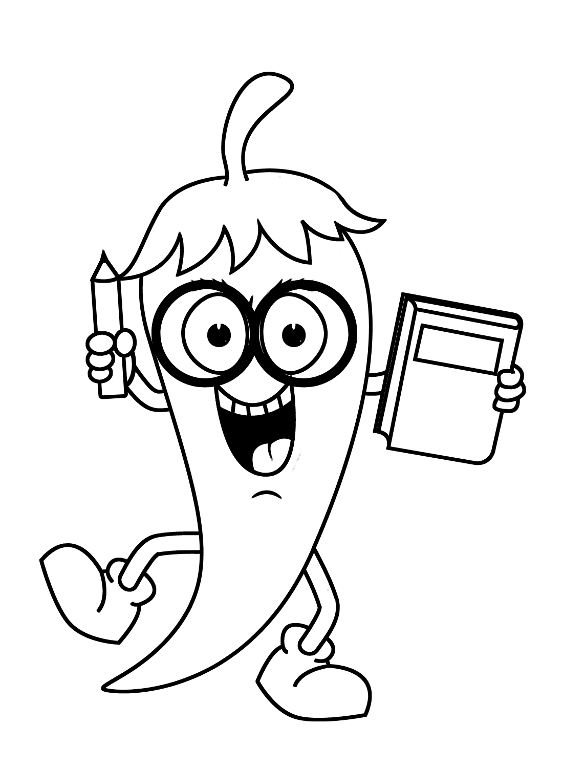 Tô màu Quả Ớt Tri Thức Quả Ớt Tri Thức