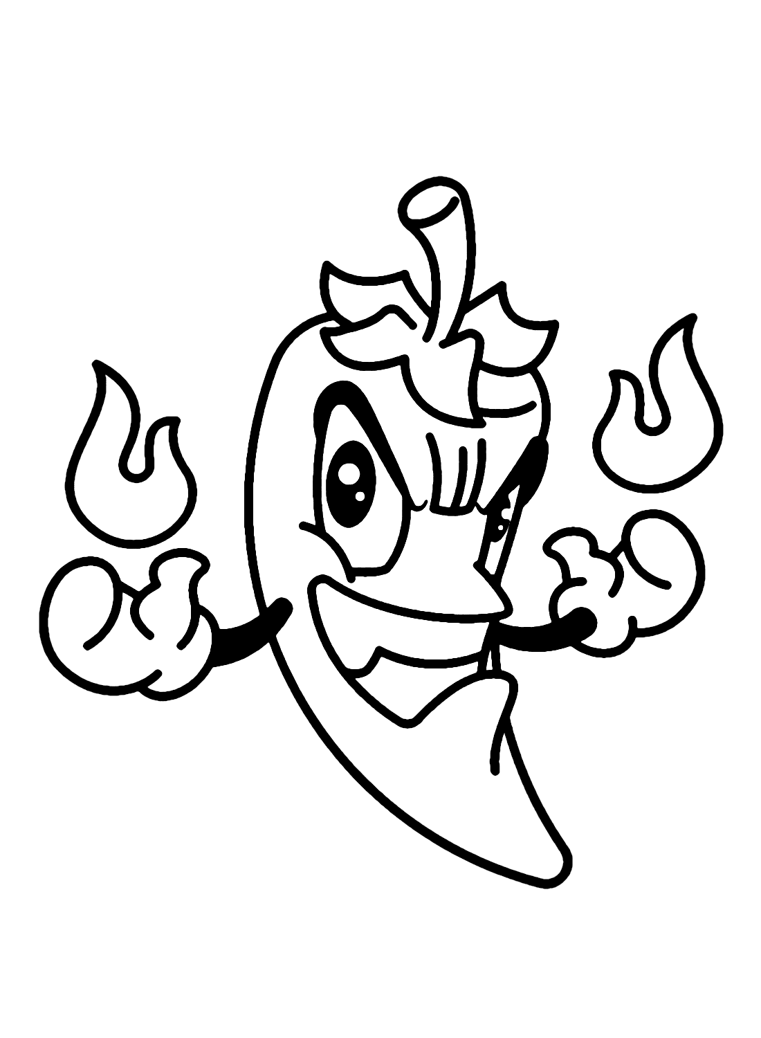 Tô màu Quả Ớt Tức Giận Quả Ớt Tức Giận