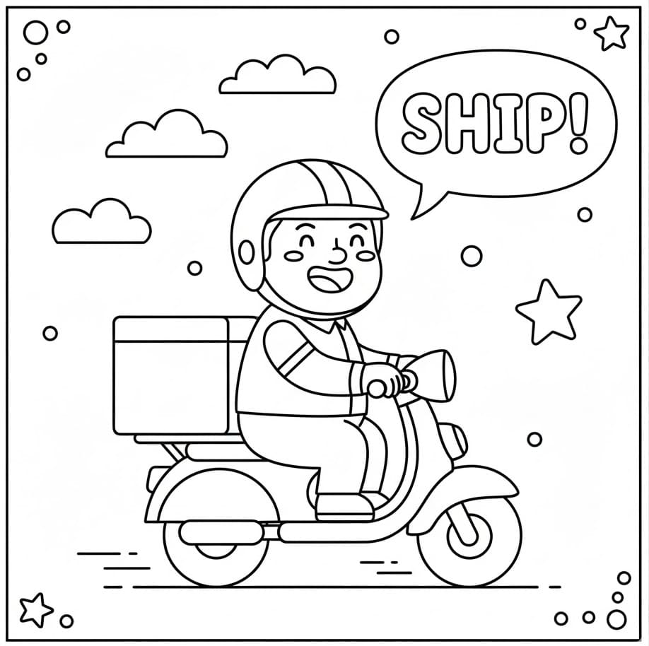 Shipper Hoạt Hình Vui Vẻ