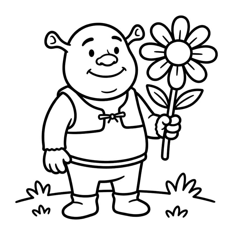Shrek Cầm Hoa Hướng Dương