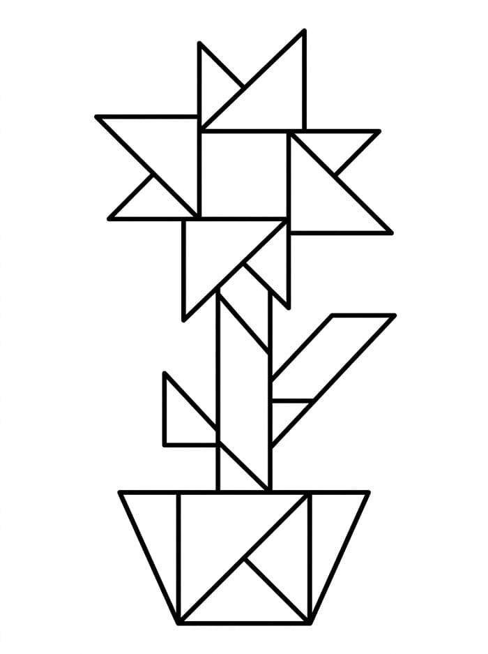 Tangram Hình Bông Hoa
