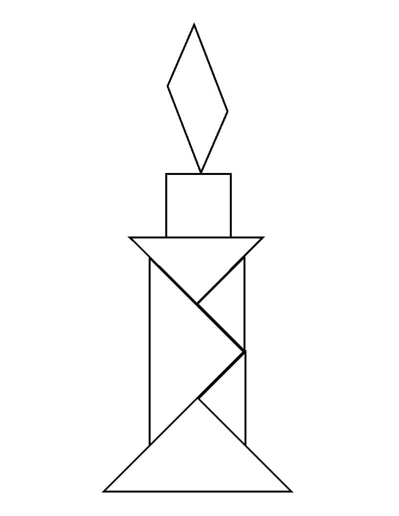 Tangram Hình Cây Nến