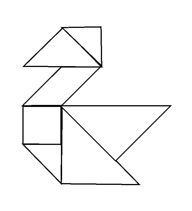 Tangram Hình Con Thiên Nga