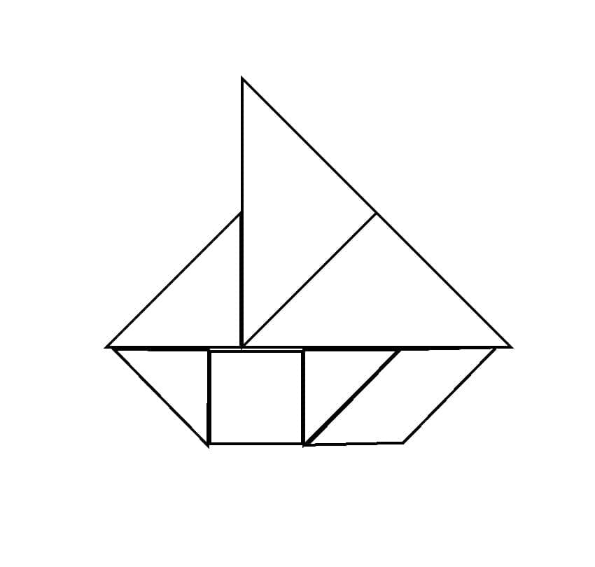 Tangram Hình Con Thuyền