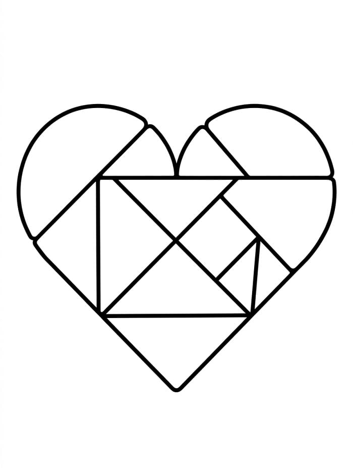 Tangram Hình Trái Tim