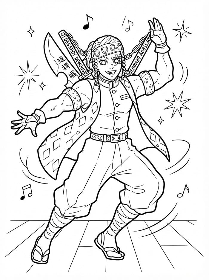 Tengen Uzui Đang Nhảy Múa