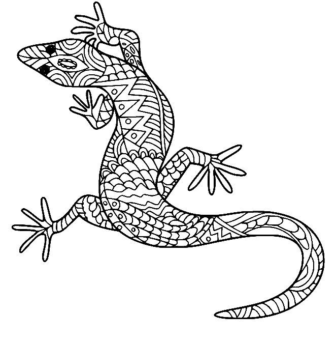 Thằn Lằn Zentangle
