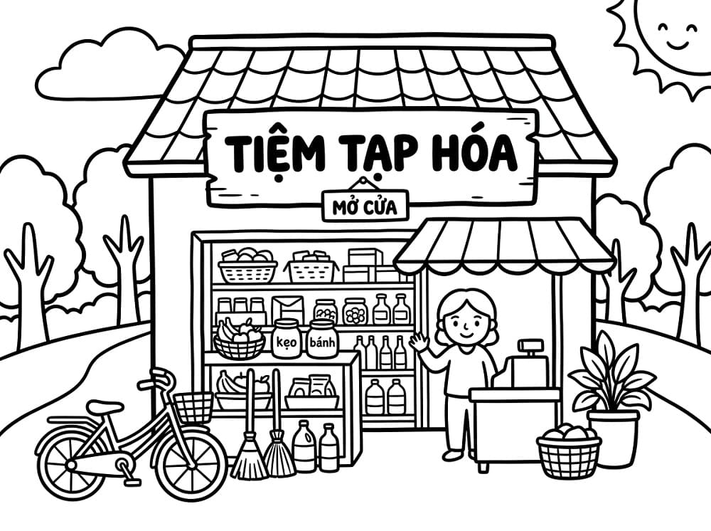 Tiệm Tạp Hóa Mở Cửa