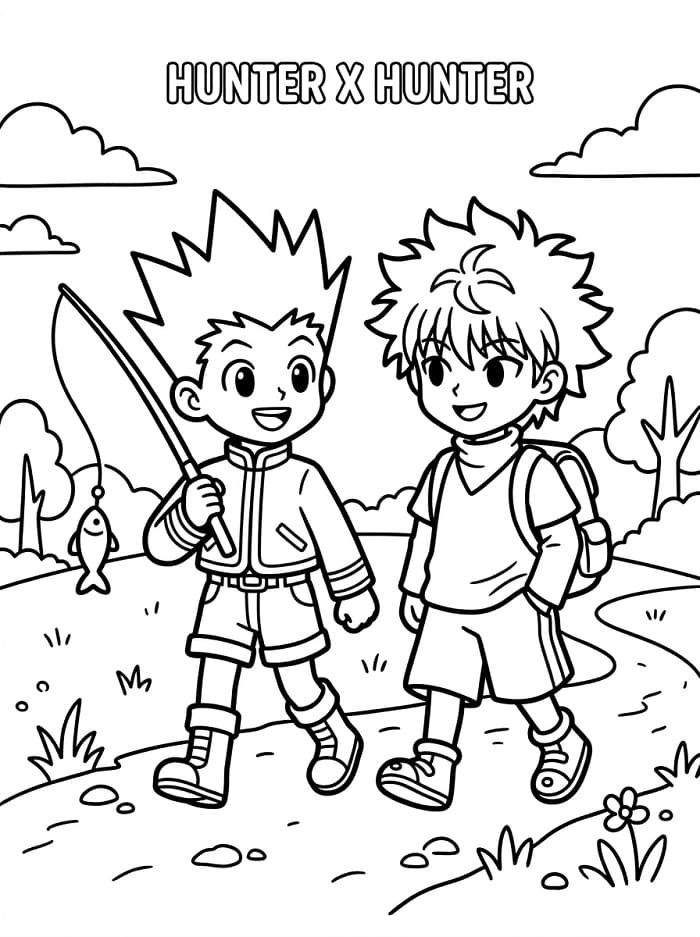 Tô Màu Hunter x Hunter Gon và Killua