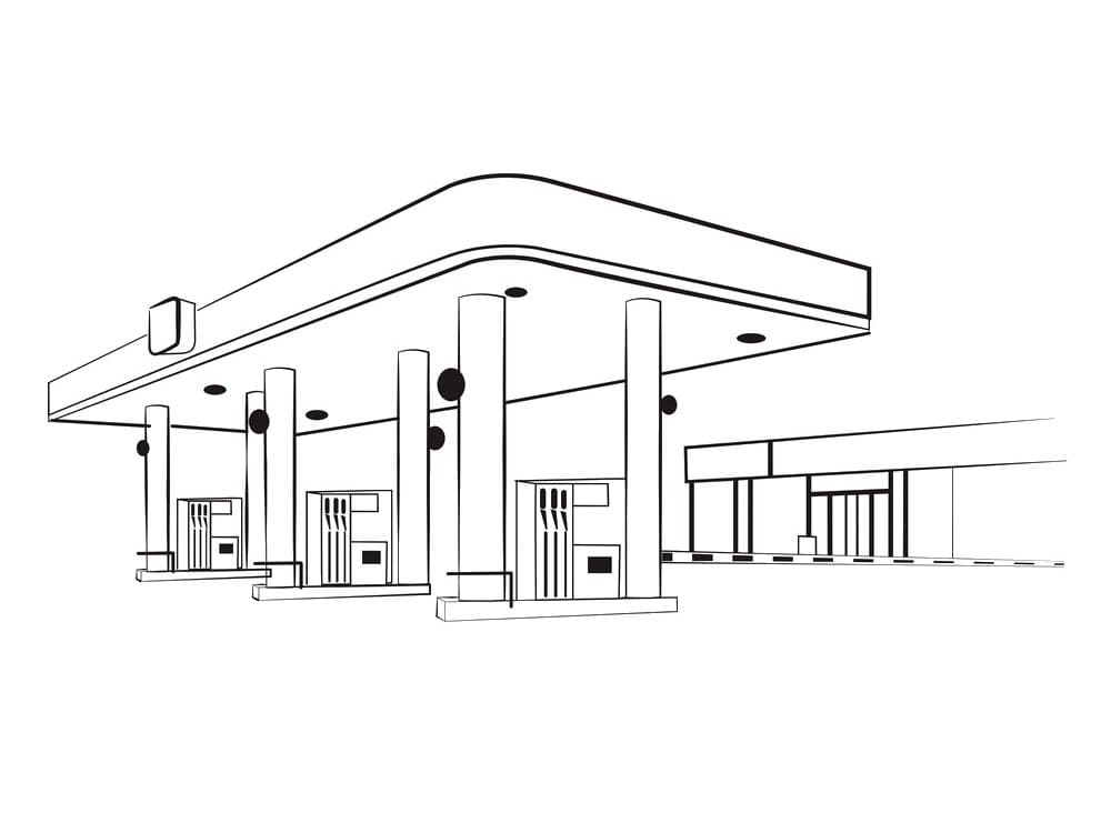 Trạm Xăng Hiện Đại