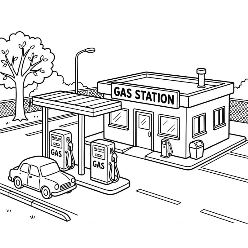 Trạm Xăng Trên Đường