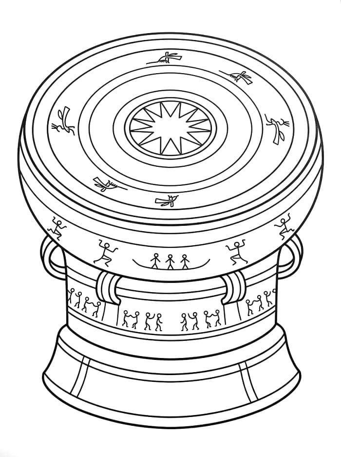 Tô Màu Trống Đồng Đông Sơn