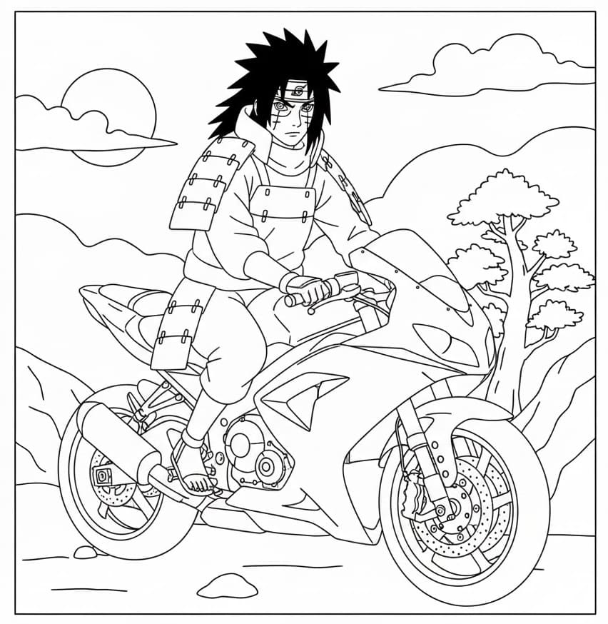 Uchiha Madara Đi Xe Máy