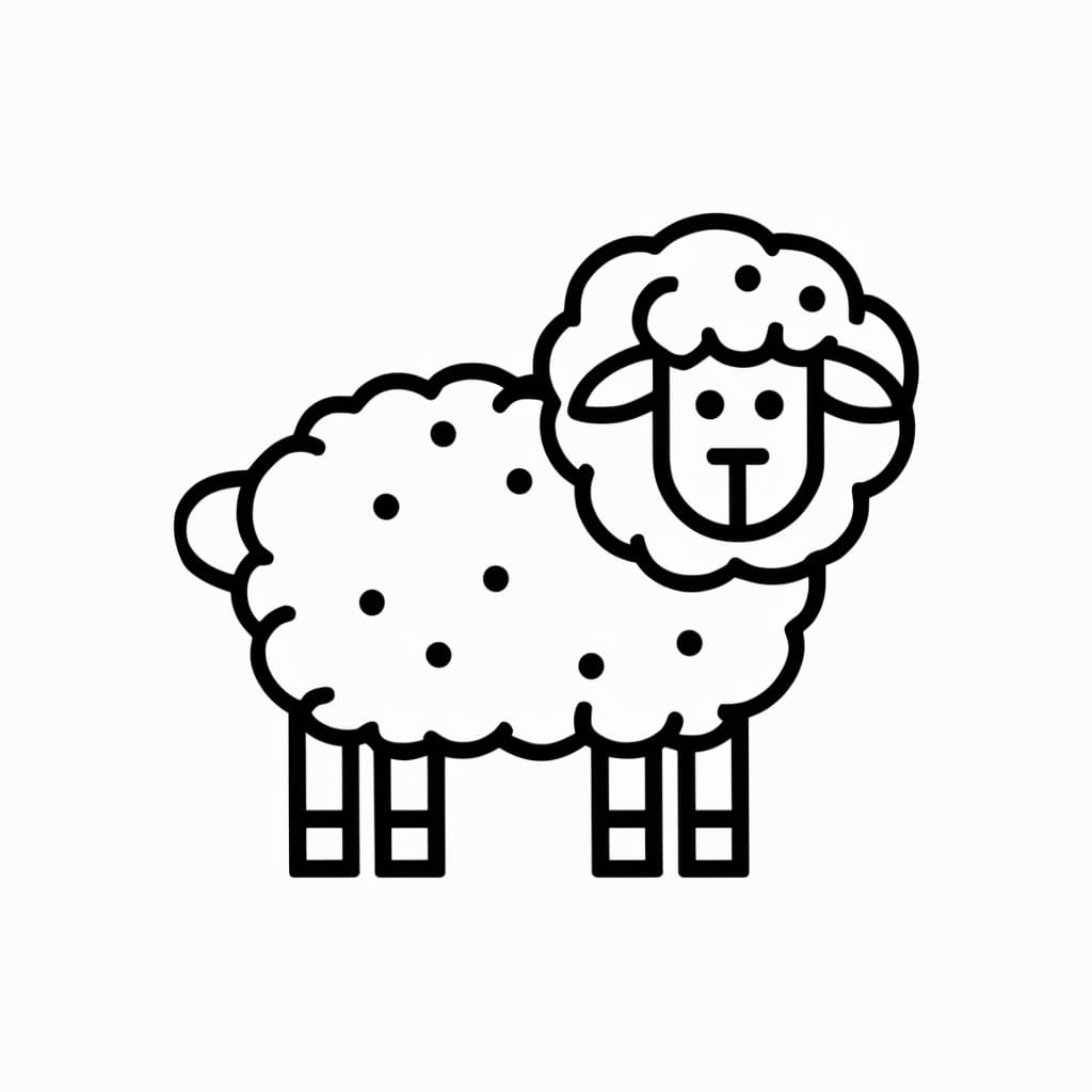 Vẽ Con Cừu Đơn Giản