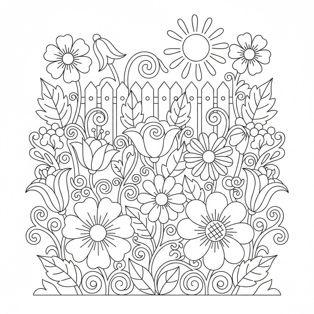 Vườn Hoa Nở Rộ