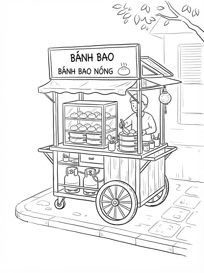 Xe Bán Bánh Bao