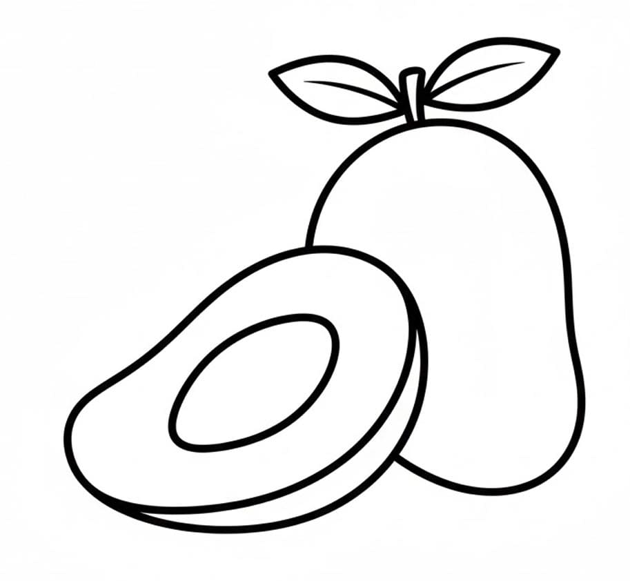 Xoài Nguyên Và Cắt Đôi