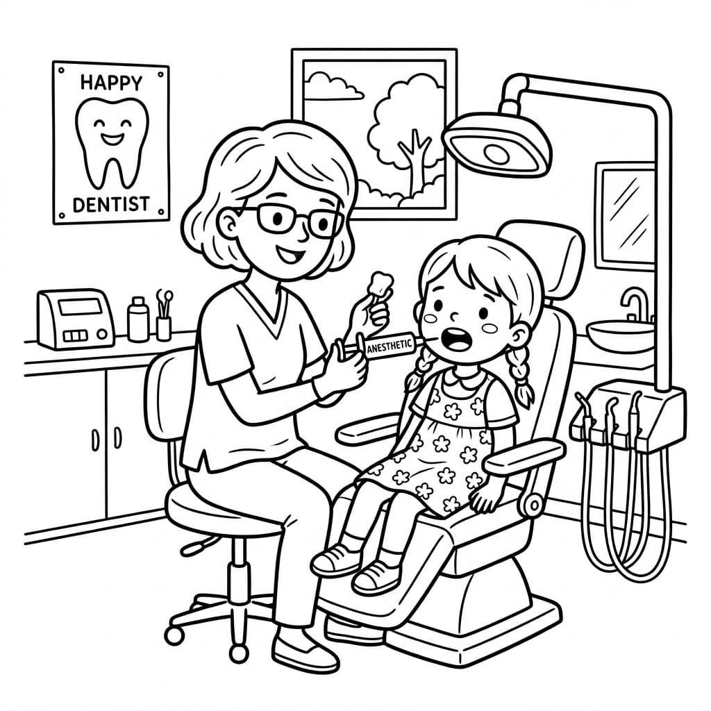 Bác Sĩ Đang Trám Răng