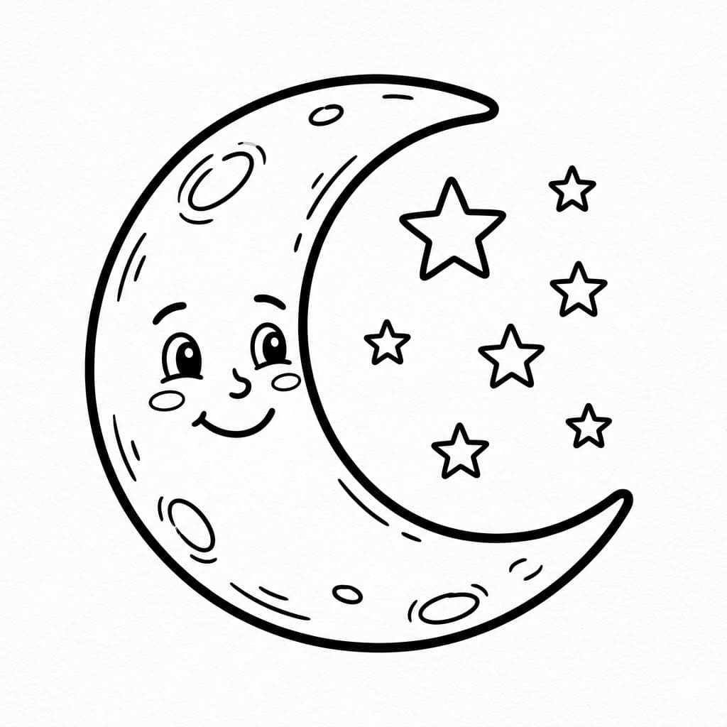 Trăng Lưỡi Liềm Dễ Thương