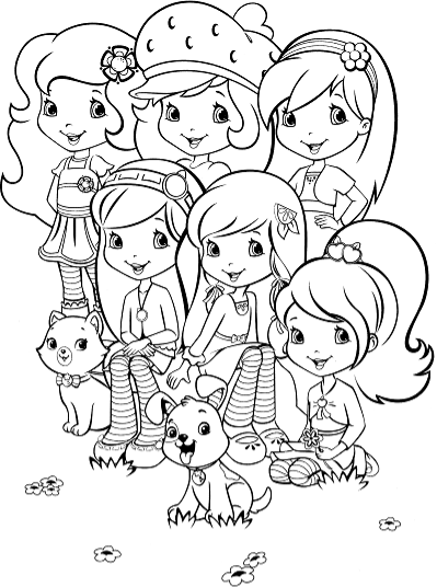 Tô Màu Cô Bé Bánh Dâu