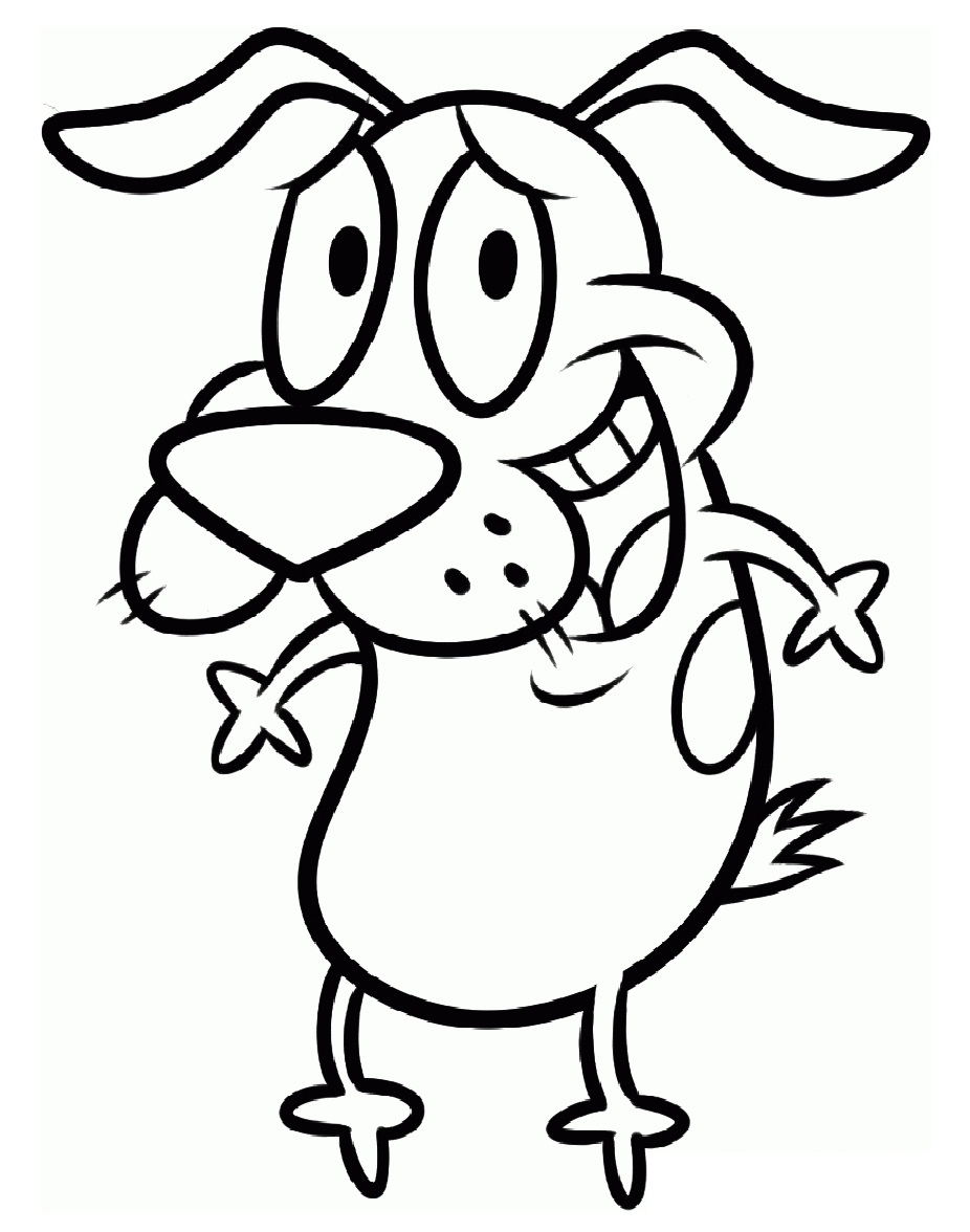 chú chó courage mỉm cười