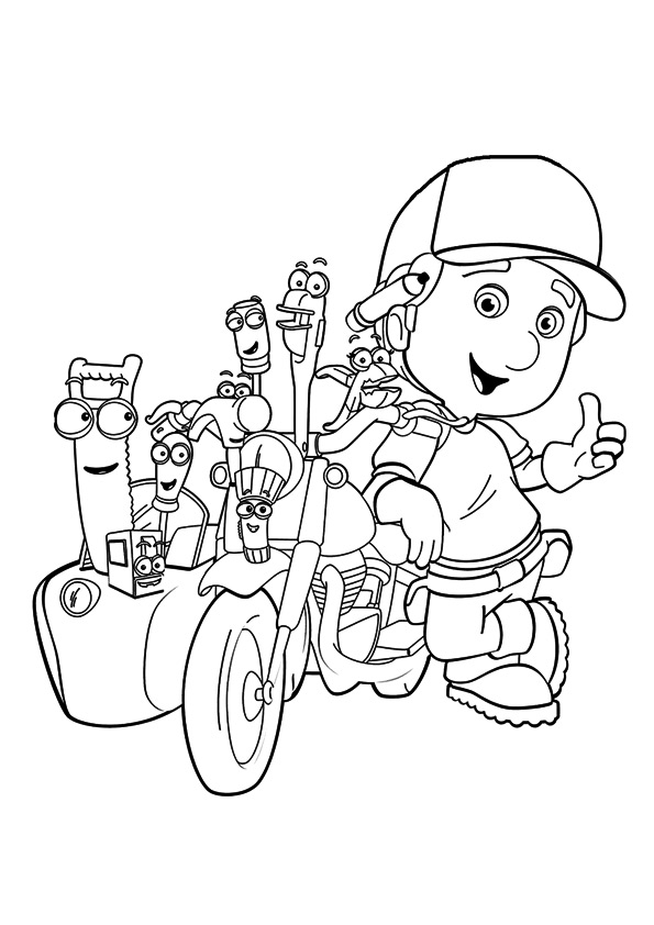 handy manny và xe mô tô
