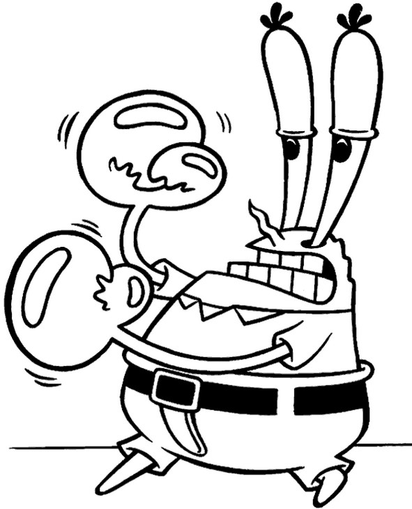 ngài krabs thủ thế