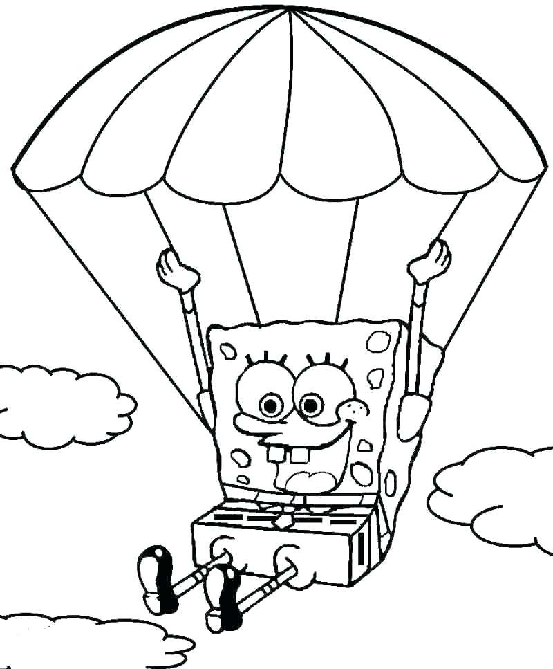 spongebob nhảy dù