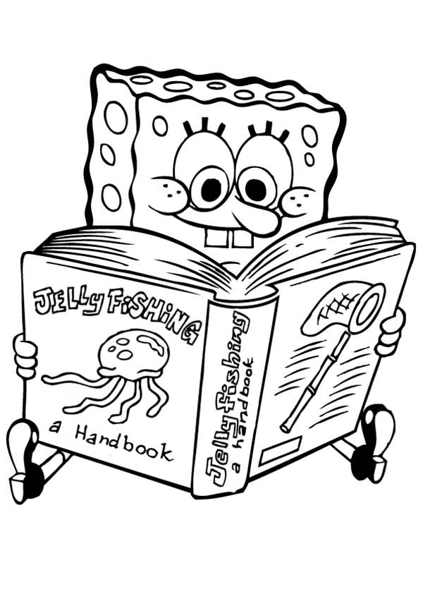 spongebob đọc sách