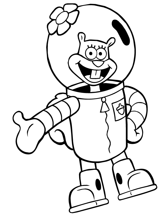 sóc sandy cheeks vui vẻ