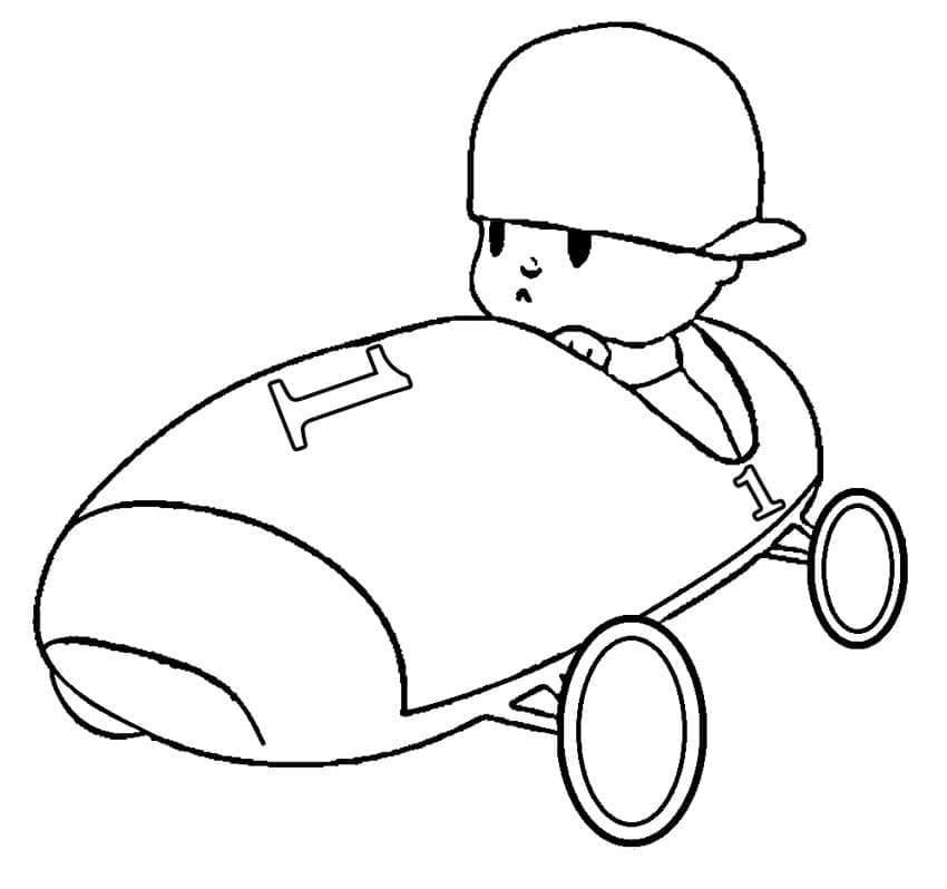 Pocoyo Lái Xe Đua
