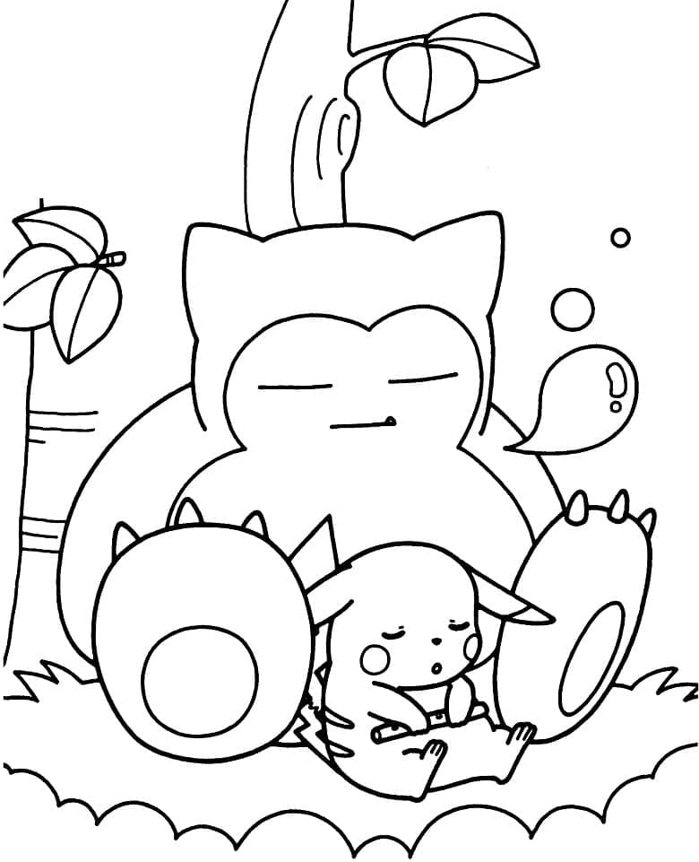 Snorlax và Pikachu